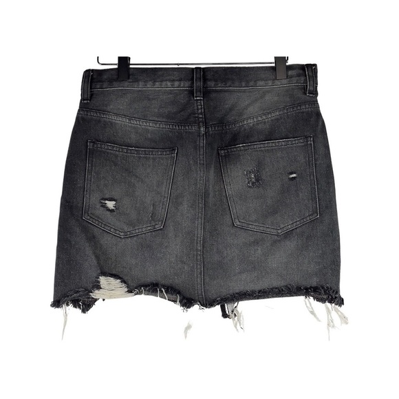 Free People We The Free Relaxed & Destroyed Denim Skirt Size 4/ 26 - Picture 6 of 9